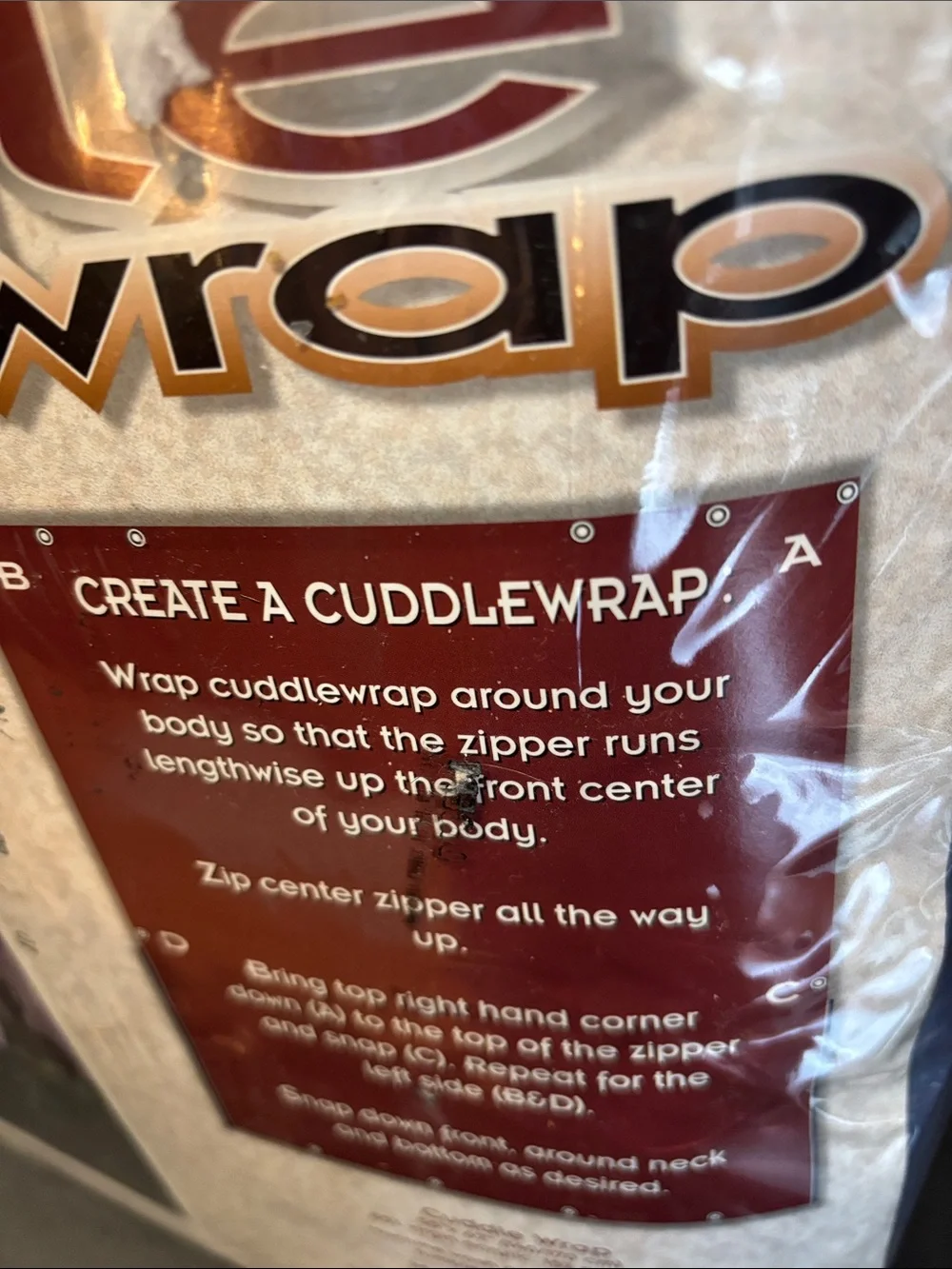 BIEDERLACK Cuddle Wrap Wearable Blanket Southwest Snap Zip Shaker Blue